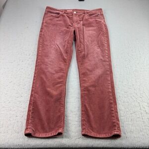 Pilcro Corduroy Pants Womens Size 32 Red Slim Boyfriend Crop‎